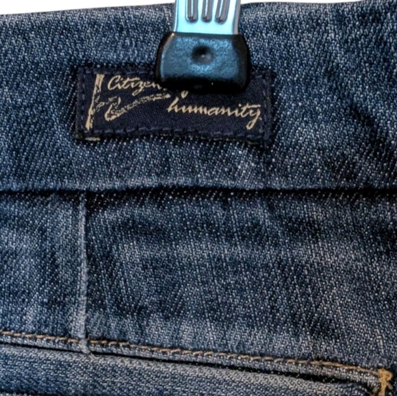 Citizens of Humanity Denim Micro Mini Skirt Y2K Vintage Women 32 Low Rise Blue - Picture 8 of 16